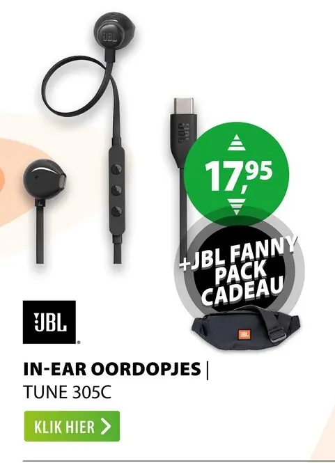 Aanbieding: JBL Tune 305C Wit