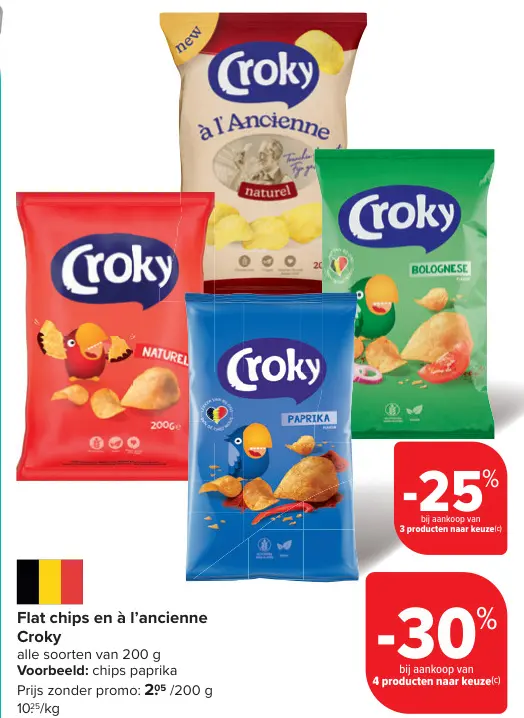 Promotie: Flat chips en à l'ancienne