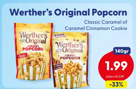Aanbieding: Werther's Original Popcorn