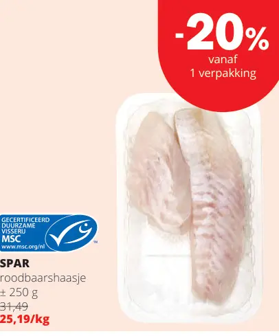 Promotie: Roodbaarshaasje