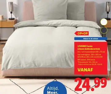 Aanbieding: Linnen dekbedovertrek