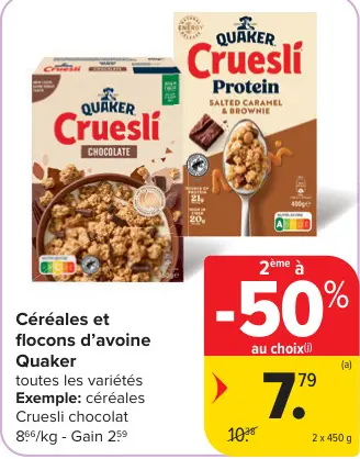 Offre: Céréales et flocons d'avoine
