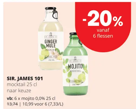 Promotie: Sir. james 101 mocktail