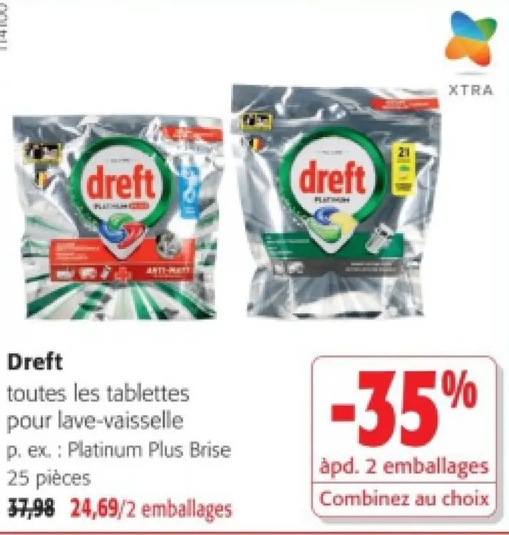 Offre: Dreft toutes les tablettes pour lave-vaisselle