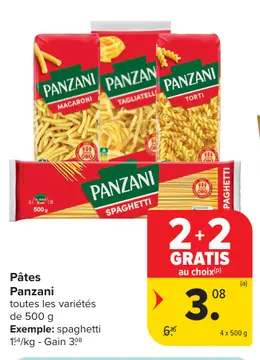 Offre: Pâtes Panzani