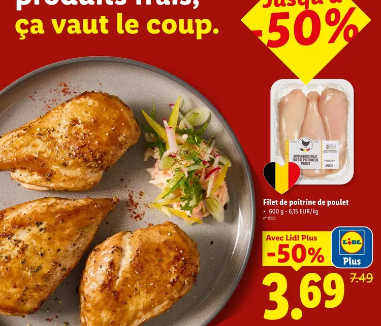 Offre: Filet de poitrine de poulet
