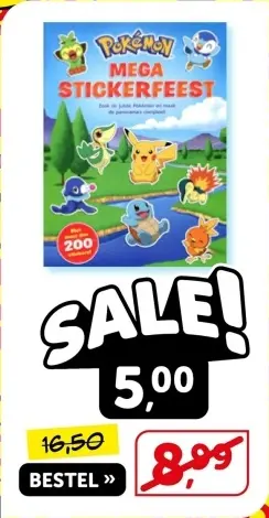 Aanbieding: Pokémon MEGA STICKERFEEST