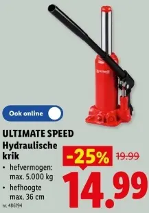 Promotie: Hydraulische krik
