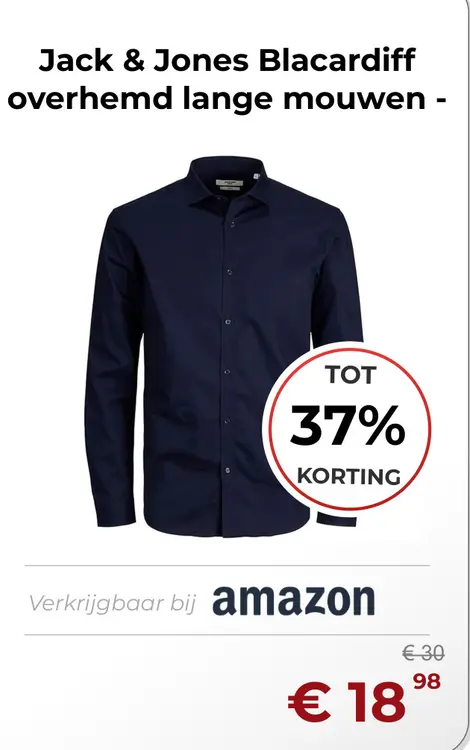 Aanbieding: Blacardiff overhemd lange mouwen