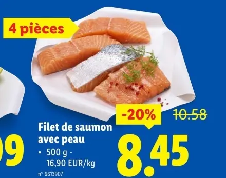 Offre: Filet de saumon avec peau