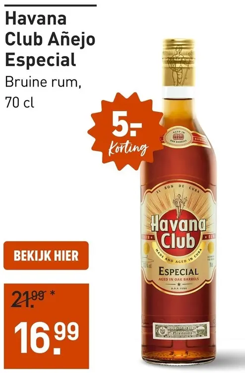 Aanbieding: Añejo Especial bruine rum