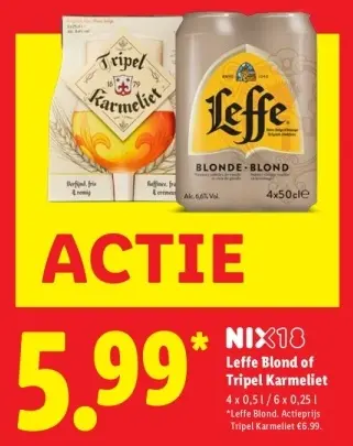 Aanbieding: Leffe Blond of Tripel Karmeliet