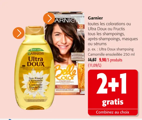 Offre: Toutes les colorations ou Ultra Doux ou Fructis tous les shampoings, après-shampoings, masques ou sérums