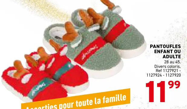 Offre: Pantoufles enfant ou adulte