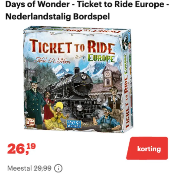 Promotie: Ticket to Ride Europe