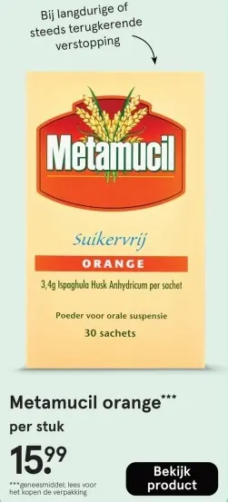 Aanbieding: Metamucil orange