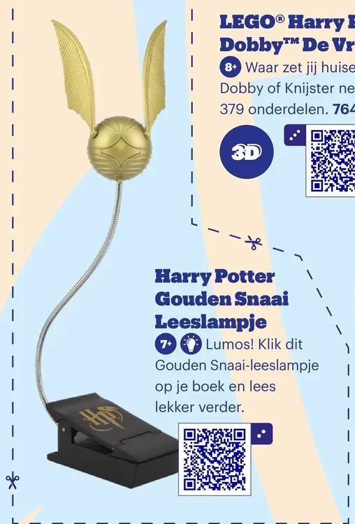 Aanbieding: Harry Potter Gouden Snaai Leeslampje