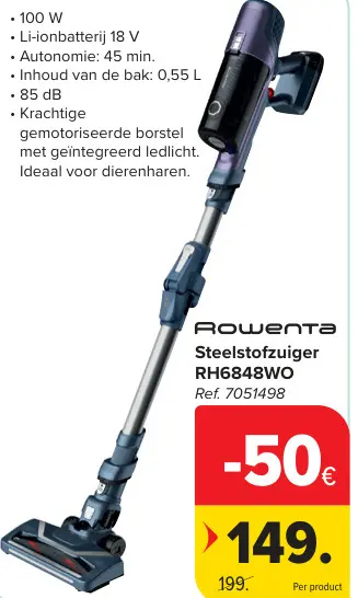 Promotie: Steelstofzuiger RH6848WO