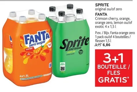 Offre: SPRITE original ou/of zero FANTA Crimson cher