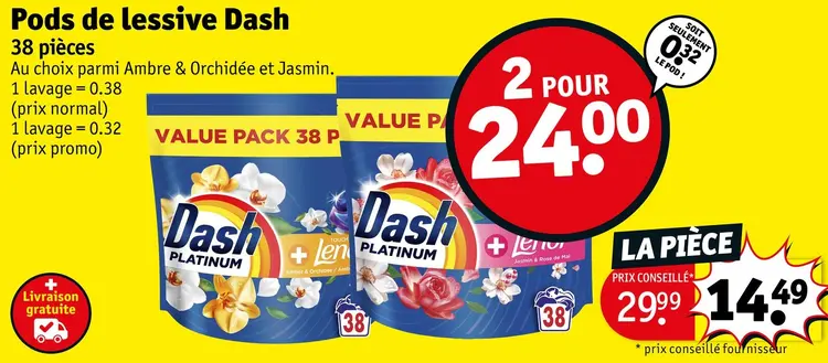 Offre: Pods de lessive