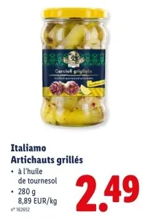 Offre: Italiamo Artichauts grillés