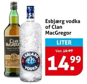 Aanbieding: Esbjærg vodka of Clan MacGregor