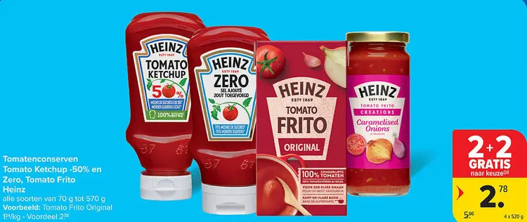 Aanbieding: Tomatenconserven Tomato Ketchup en Zero, Tomato Frito