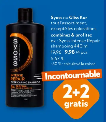 Offre: Syoss Intense Repair shampoing