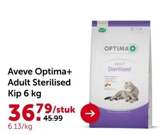 Aanbieding: Aveve Optima+ Adult Sterilised Kip