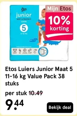 Aanbieding: Luiers Junior Maat 5