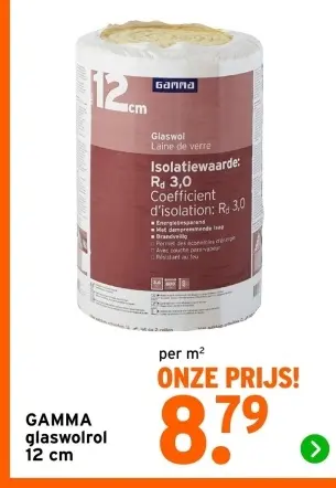 Aanbieding: Glaswolrol