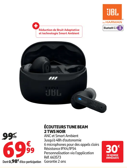 Promotie: Écouteurs tune beam 2 tws noir