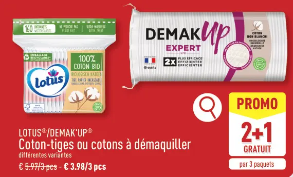 Offre: Coton-tiges ou cotons à démaquiller