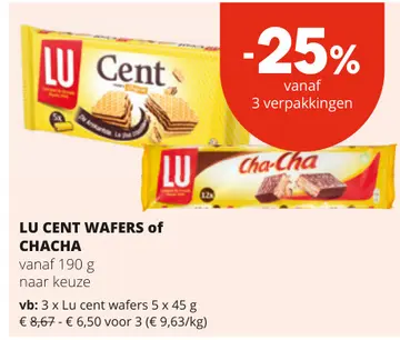 Aanbieding: LU CENT WAFERS of CHACHA