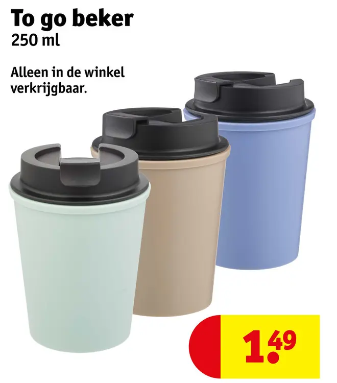 Aanbieding: To go beker