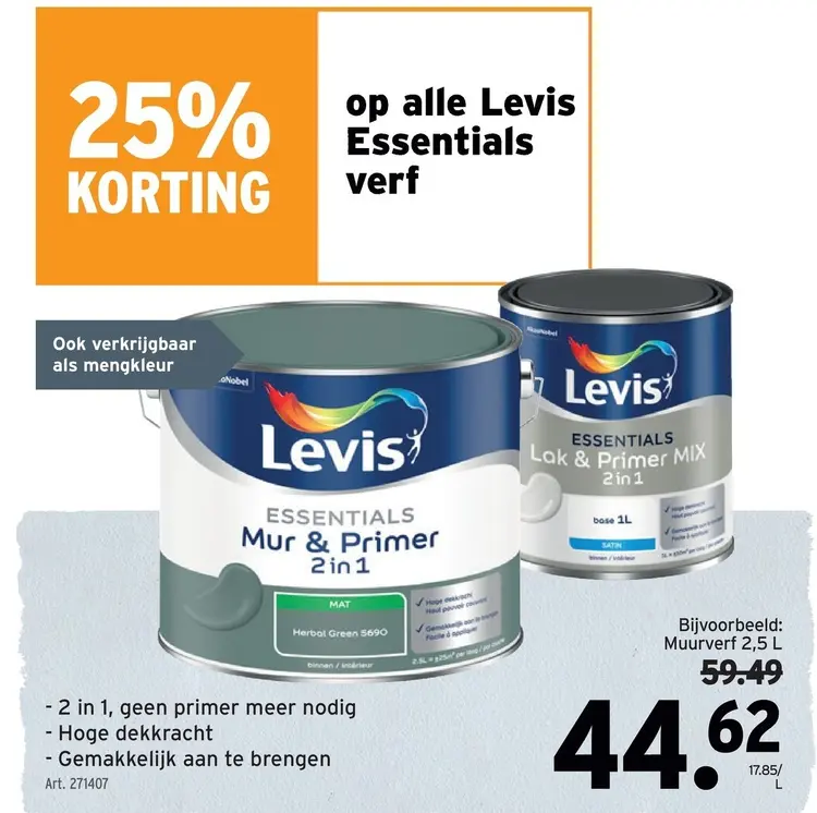 Promotie: Levis Essentials Mur & Primer 2 in 1