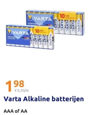 Aanbieding: Varta Alkaline batterijen