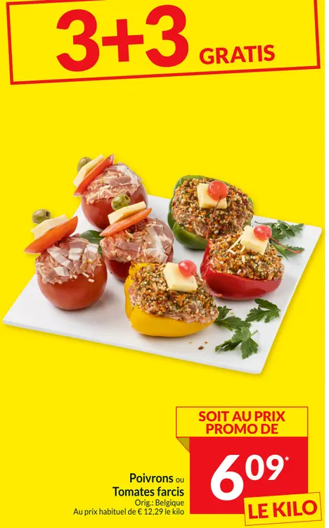 Offre: Poivrons ou Tomates farcis