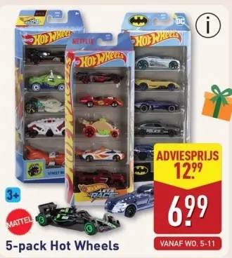 Aanbieding: 5-pack Hot Wheels
