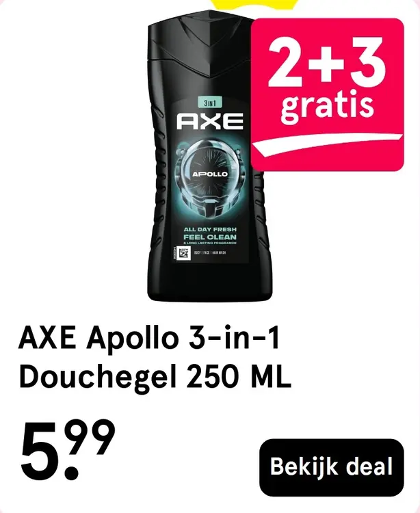 Aanbieding: AXE Apollo 3-in-1 Douchegel