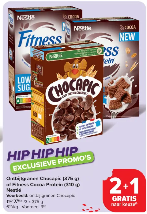Aanbieding: Ontbijtgranen Chocapic of Fitness Cocoa Protein