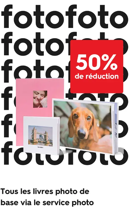 Offre: Tous les livres photo de base via le service 
