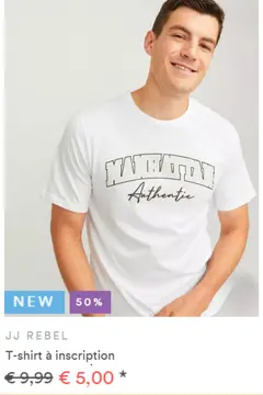 Offre: T-shirt à inscription