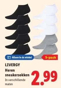 Aanbieding: Herensneakersokken