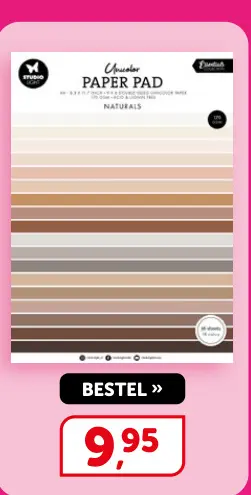 Promotie: Unicolor PAPER PAD NATURALS