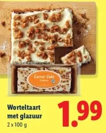 Aanbieding: Worteltaart met glazuur