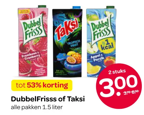 Aanbieding: DubbelFrisss or Taksi