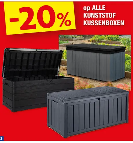 Aanbieding: Kunststof kussenboxen