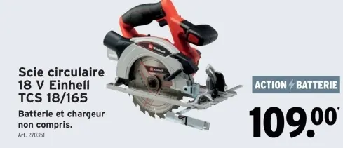 Offre: Scie circulaire TCS 18/165