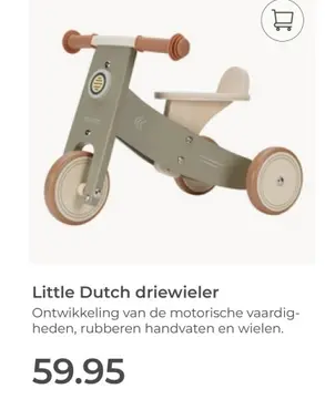 Aanbieding: Little Dutch driewieler
